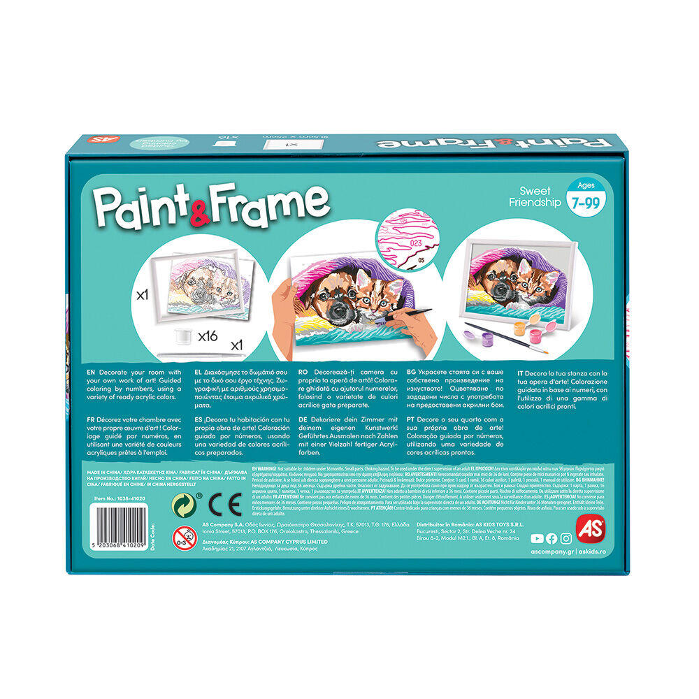 Paint & Frame Ζωγραφίζω Με Αριθμούς Sweet Friendship Για Ηλικίες 9+ Χρονών