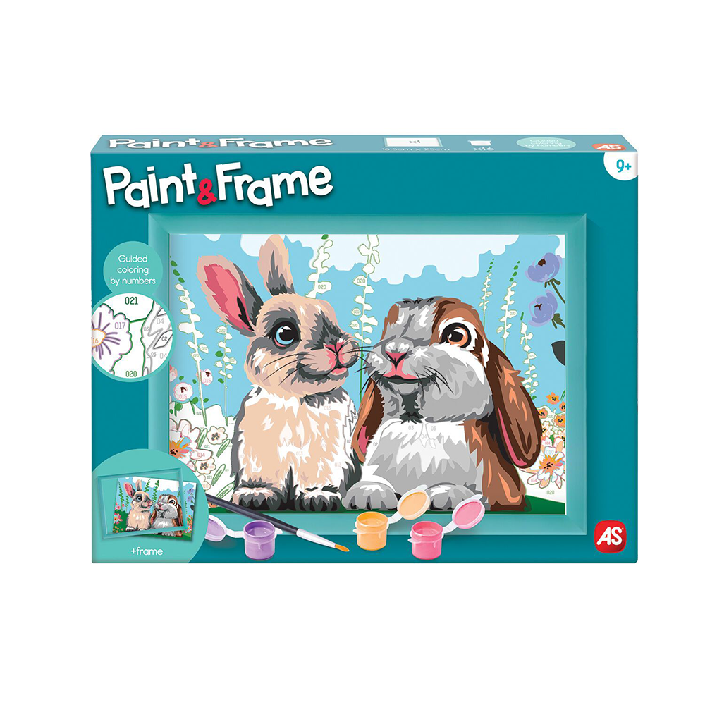 Paint & Frame Ζωγραφίζω Με Αριθμούς Cute Bunnies