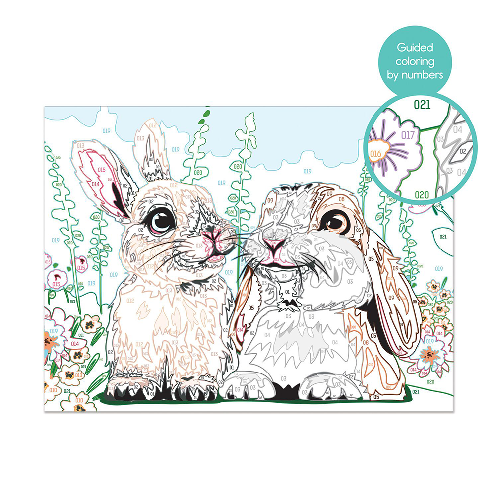 Paint & Frame Ζωγραφίζω Με Αριθμούς Cute Bunnies