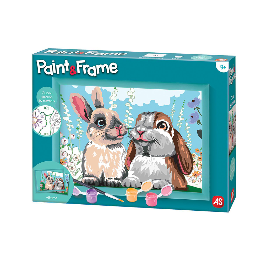 Paint & Frame Ζωγραφίζω Με Αριθμούς Cute Bunnies