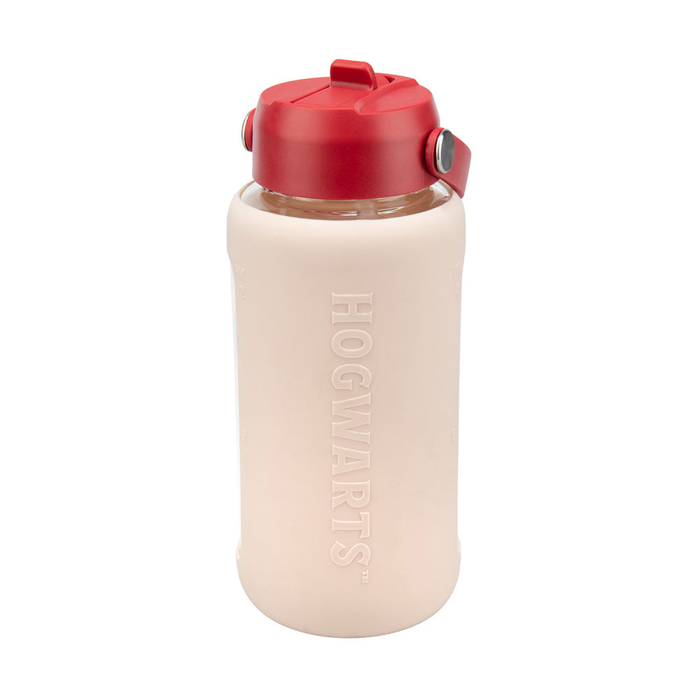Paladone Harry Potter Γυάλινο Παγούρι Hogwarts 800 ml με Θήκη Σιλικόνης & Καλαμάκι 