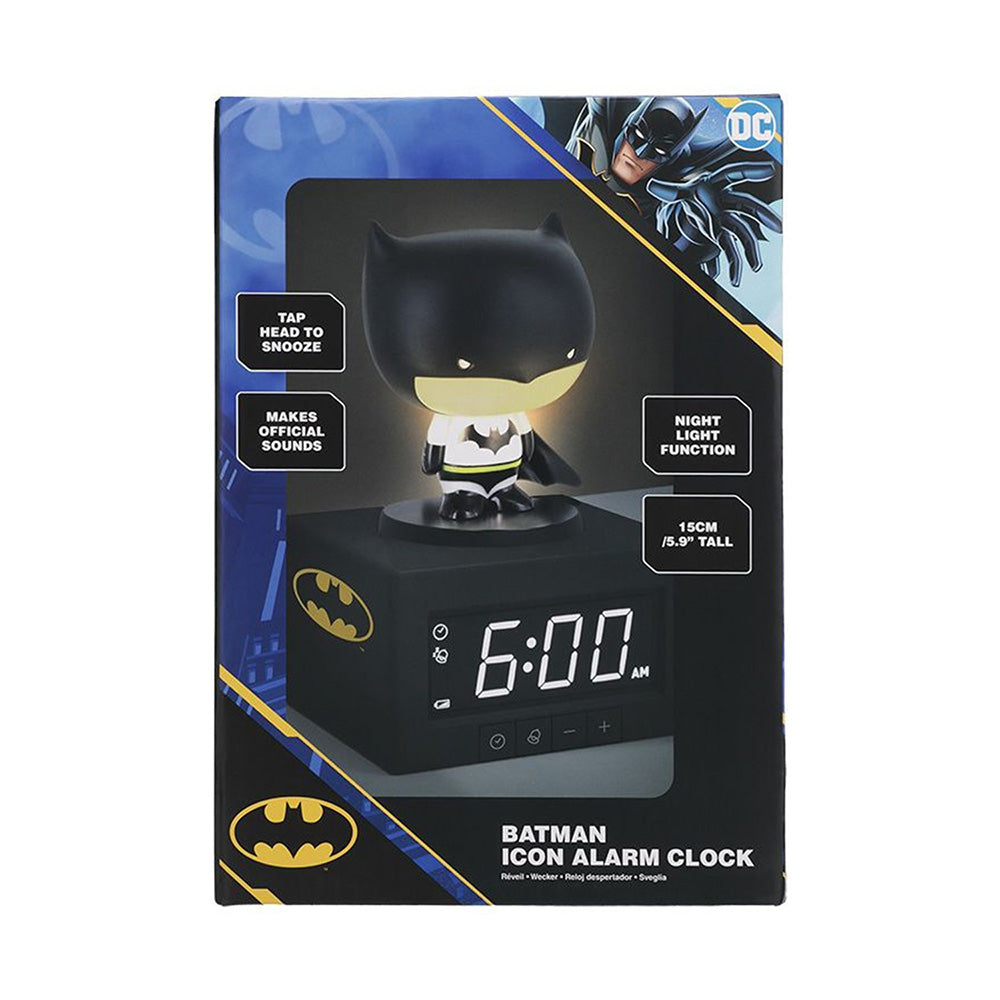Paladone Icons DC Batman Ψηφιακό Ρολόι Ξυπνητήρι με Ήχους & Φωτάκι Νυκτός 15 εκ