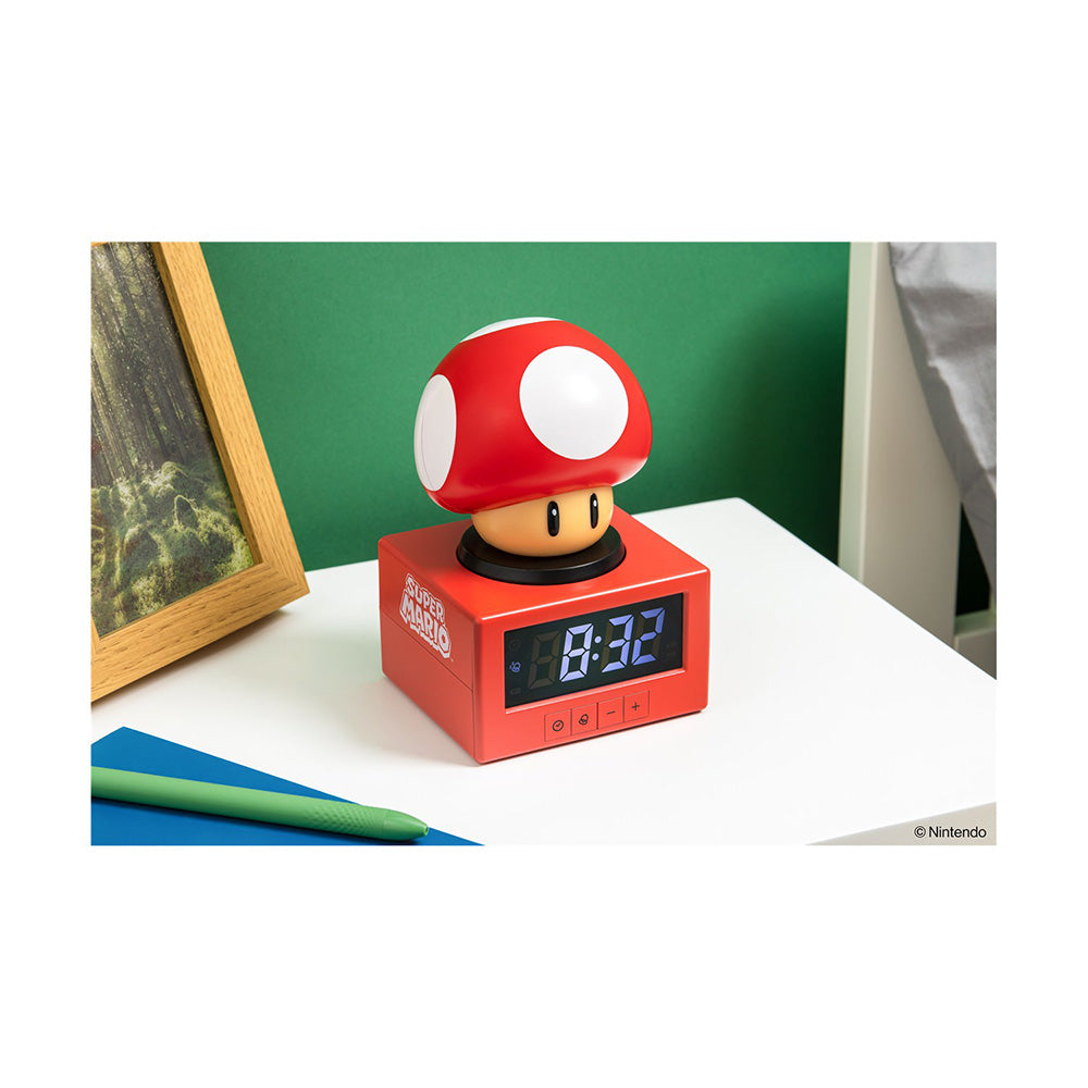 Paladone Icons Super Mario Super Mushroom Alarm Clock Ψηφιακό Ξυπνητήρι με Φωτάκι Νυκτός 16 εκ