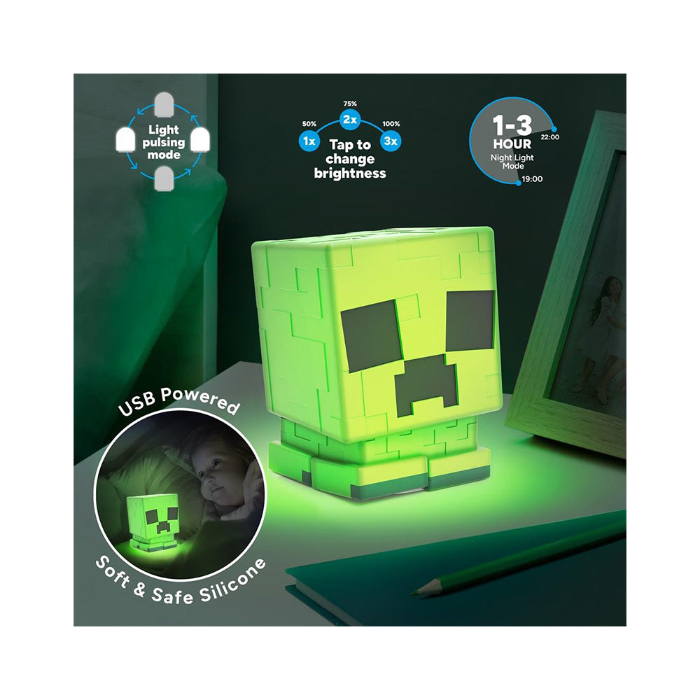 PaladonePaladone: Minecraft Creeper SquishyGlo Silicone Rechargeable Φωτιστικόpapell.gr