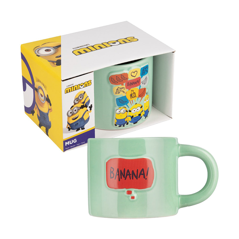 Paladone Minions Embossed Mug Ανάγλυφη Κεραμική Κούπα Πράσινη 400 ml