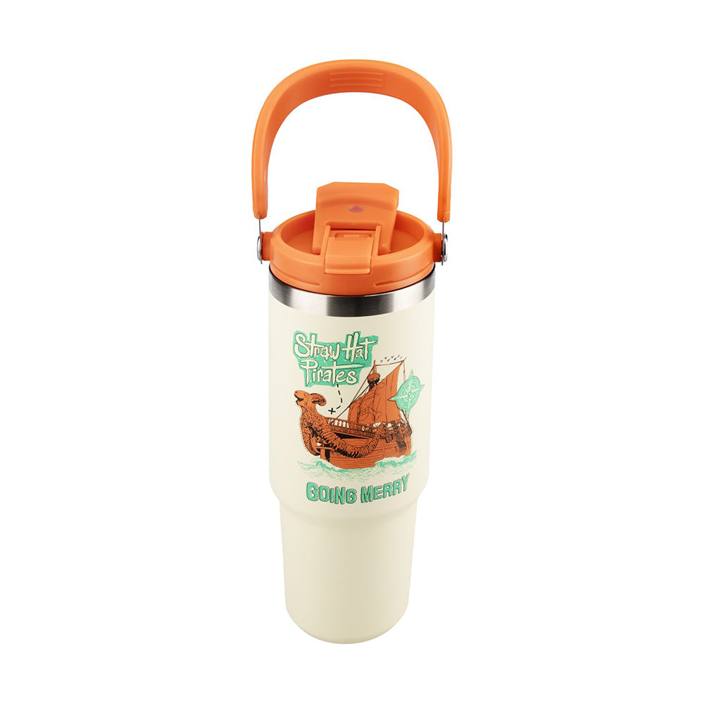 Paladone One Piece Θερμομονωτικό Ποτήρι 900 ml με Καλαμάκι & Λαβή Μεταφοράς