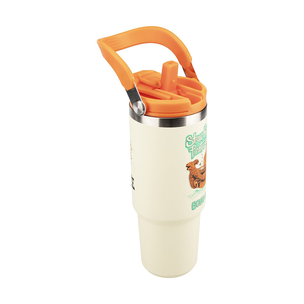 Paladone One Piece Θερμομονωτικό Ποτήρι 900 ml με Καλαμάκι & Λαβή Μεταφοράς