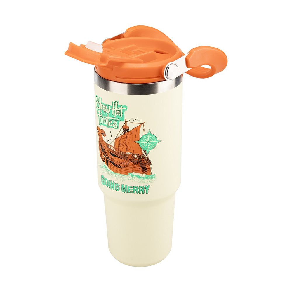 Paladone One Piece Θερμομονωτικό Ποτήρι 900 ml με Καλαμάκι & Λαβή Μεταφοράς