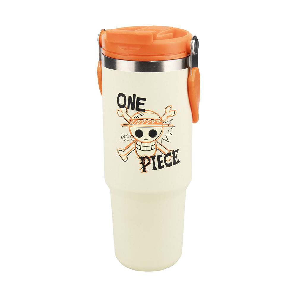 Paladone One Piece Θερμομονωτικό Ποτήρι 900 ml με Καλαμάκι & Λαβή Μεταφοράς