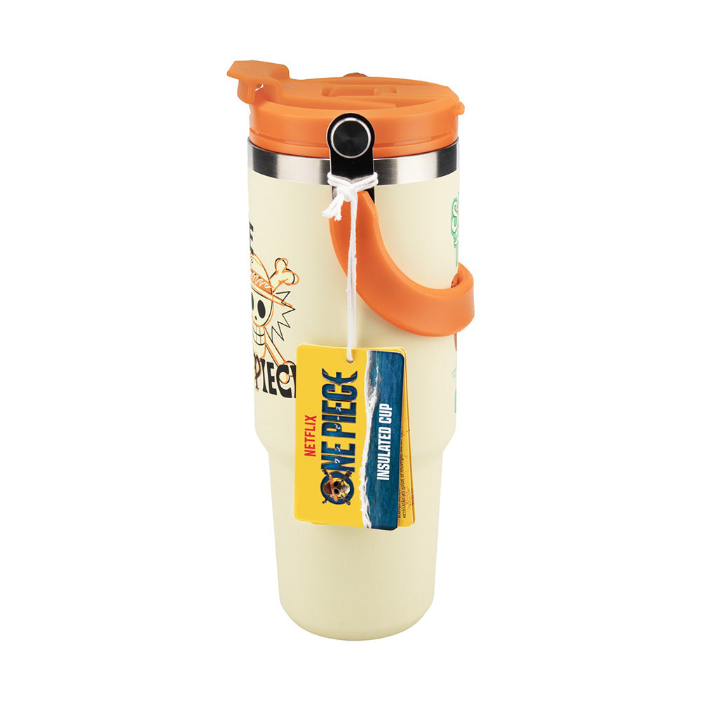 Paladone One Piece Θερμομονωτικό Ποτήρι 900 ml με Καλαμάκι & Λαβή Μεταφοράς