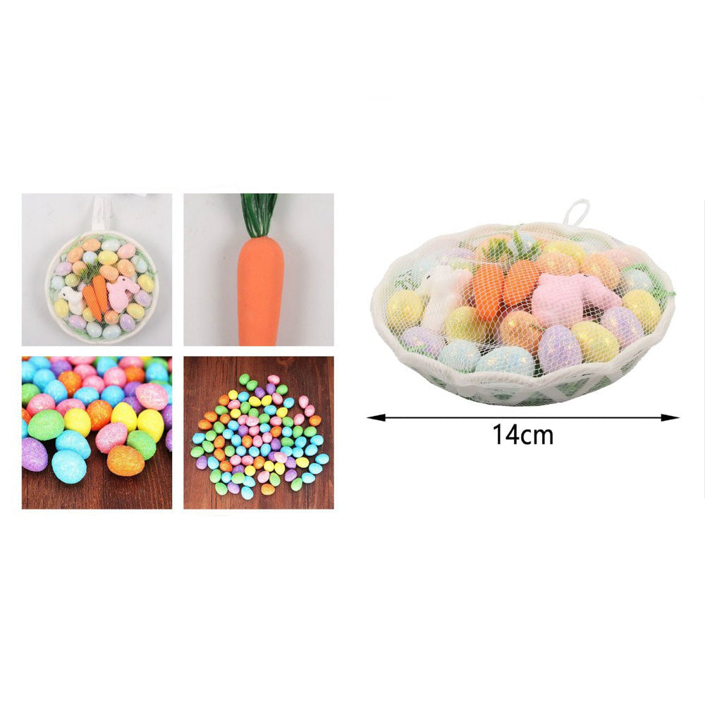 Πασχαλινό Καλαθάκ 14x2.5 εκ με Αυγά και Λαγουδάκια