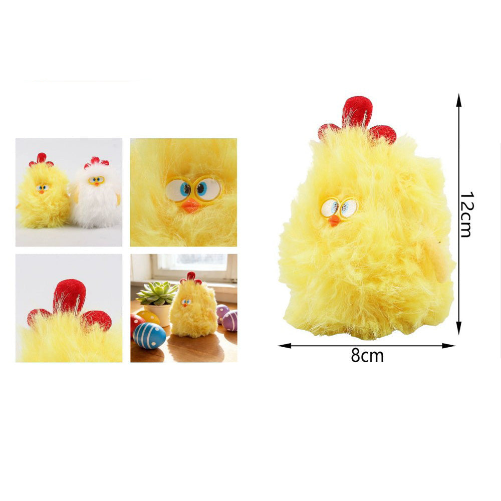 Πασχαλινό Λούτρινο Κοτοπουλάκι 12x8 εκ σε 2 Χρώματα - 1 Τμχ