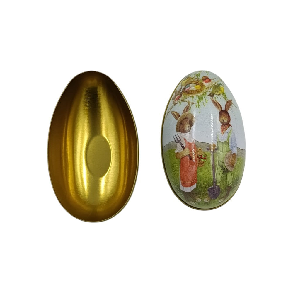 OEMΠασχαλινό Μεταλλικό Κουτάκι Σε Σχήμα Αυγό 11Χ7.5εκ 4 Σχέδια- 1Τμχpapell.gr