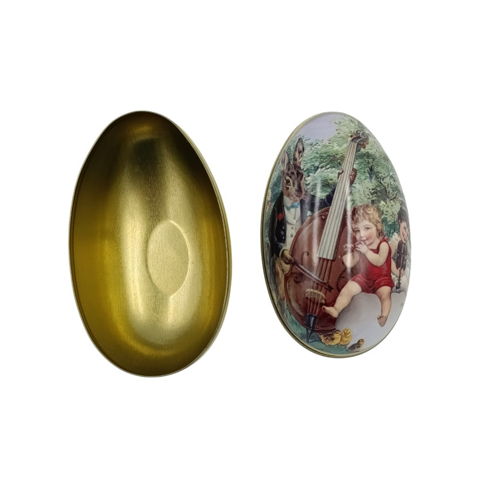 OEMΠασχαλινό Μεταλλικό Κουτάκι Σε Σχήμα Αυγό 11Χ7.5εκ 4 Σχέδια- 1Τμχpapell.gr