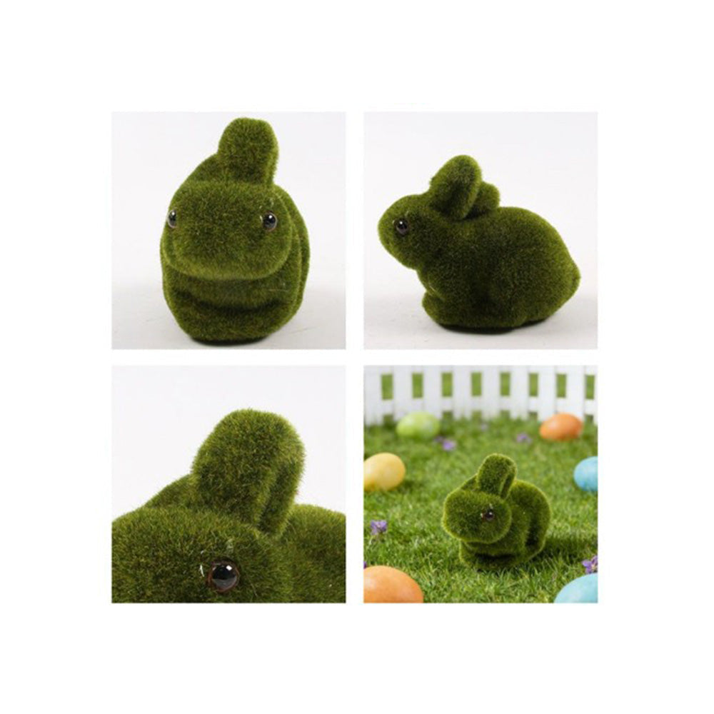 Πασχαλινό Διακοσμητικό Λαγουδάκι Τσόχινο Πράσινο 15 εκ 