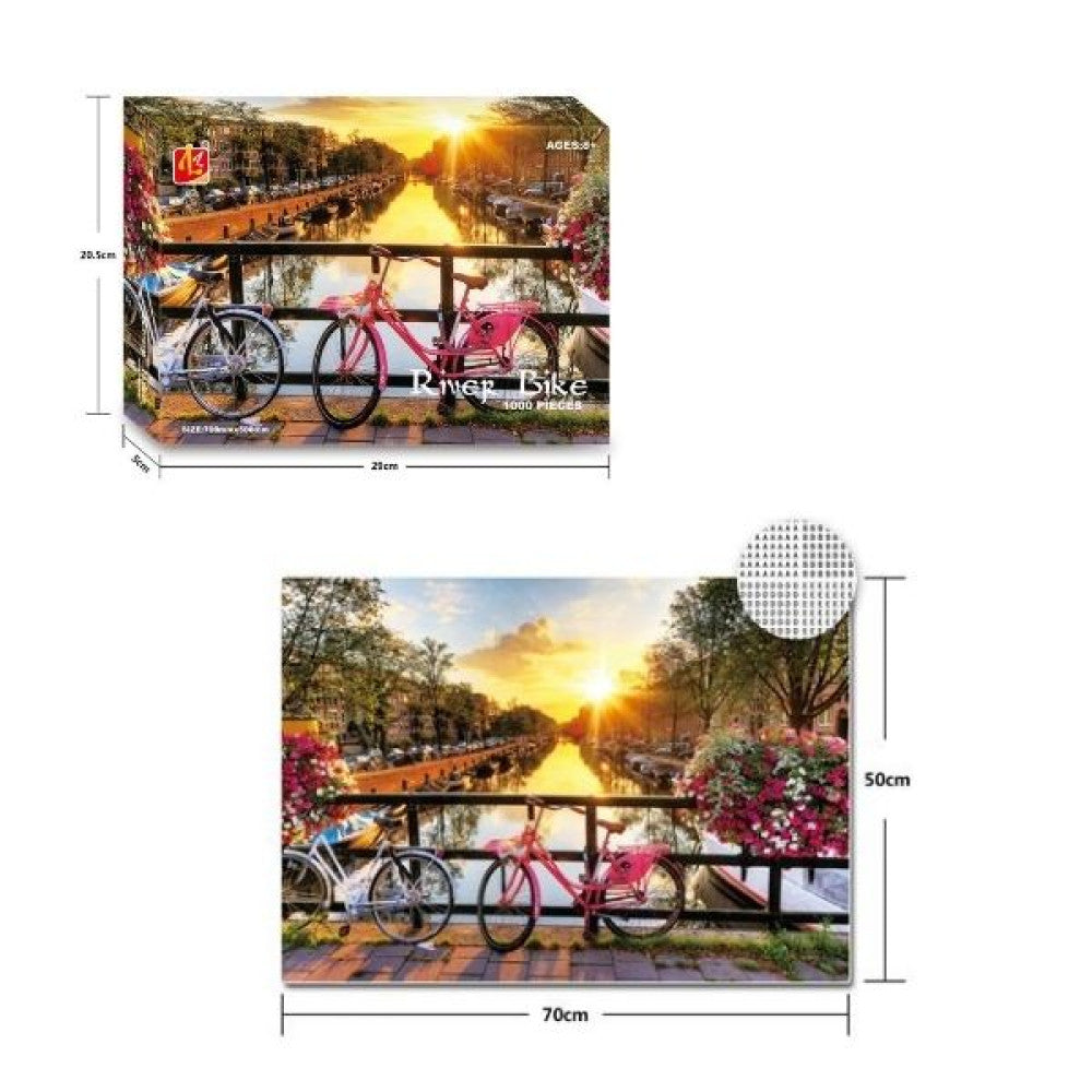 Puzzle Ποδήλατα στο Ποτάμι 70x50 εκ - 1000 Τμχ