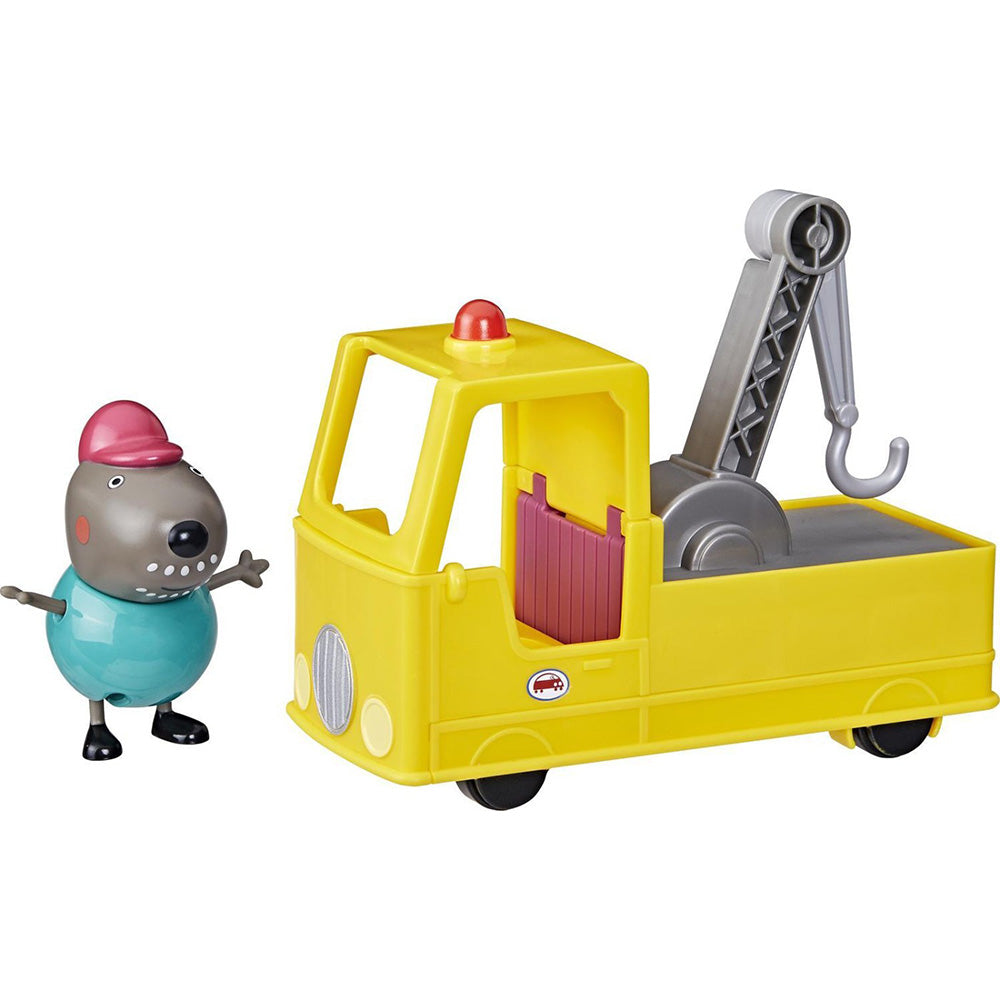 Hasbro Peppa Pig Granddad Dogs Tow Truck Construction Vehicle And Figure Set 