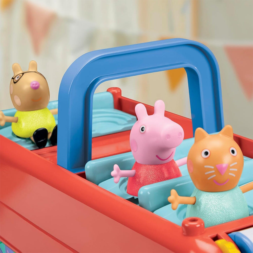 Hasbro Peppa Pig Peppas 2-In-1 Party Bus Playet Με Φιγούρες Και Αξεσουάρ Παιχνιδιών