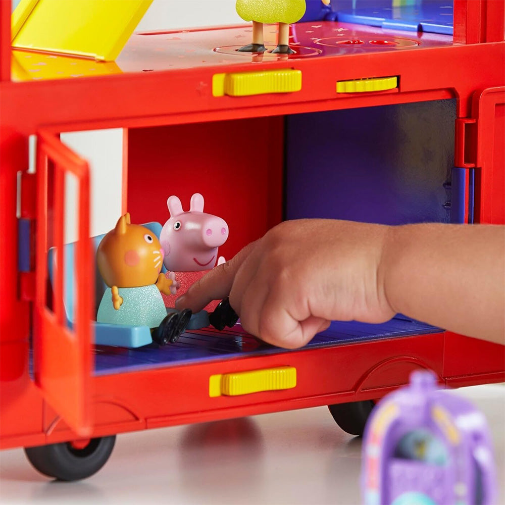 Hasbro Peppa Pig Peppas 2-In-1 Party Bus Playet Με Φιγούρες Και Αξεσουάρ Παιχνιδιών