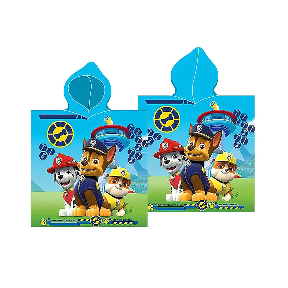 Πετσέτα Θαλάσσης Πόντσο Microfiber Paw Patrol 100x50 εκ