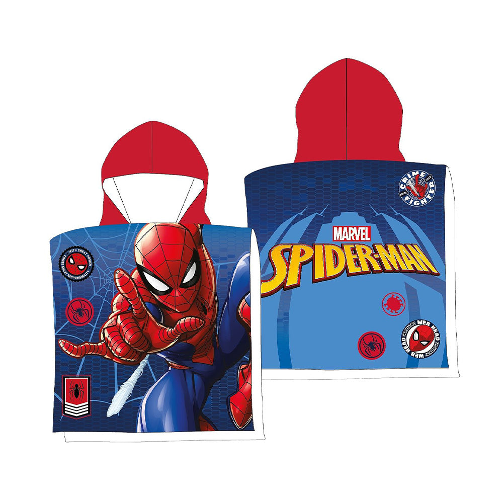 Πετσέτα Θαλάσσης Πόντσο Microfiber Spiderman 100x50 εκ