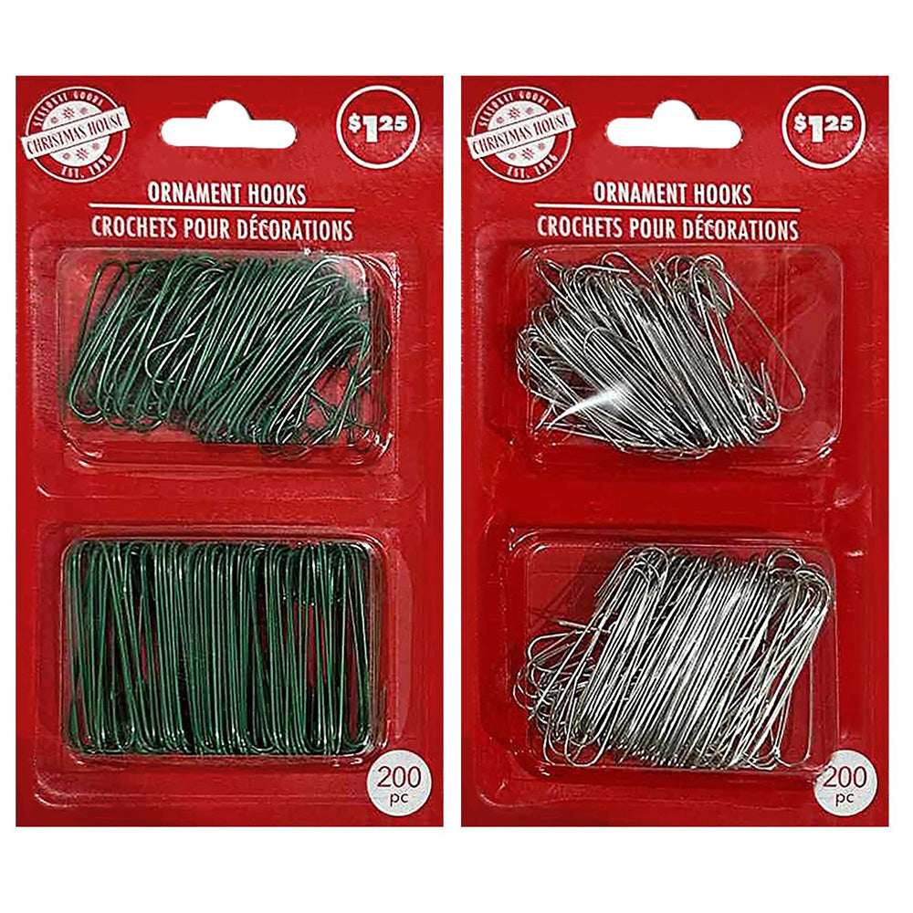 Μεταλλικά Πιαστράκια Στολιδιών 4 εκ – 200 τεμάχια, Πράσινο ή Ασημί Χρώμα