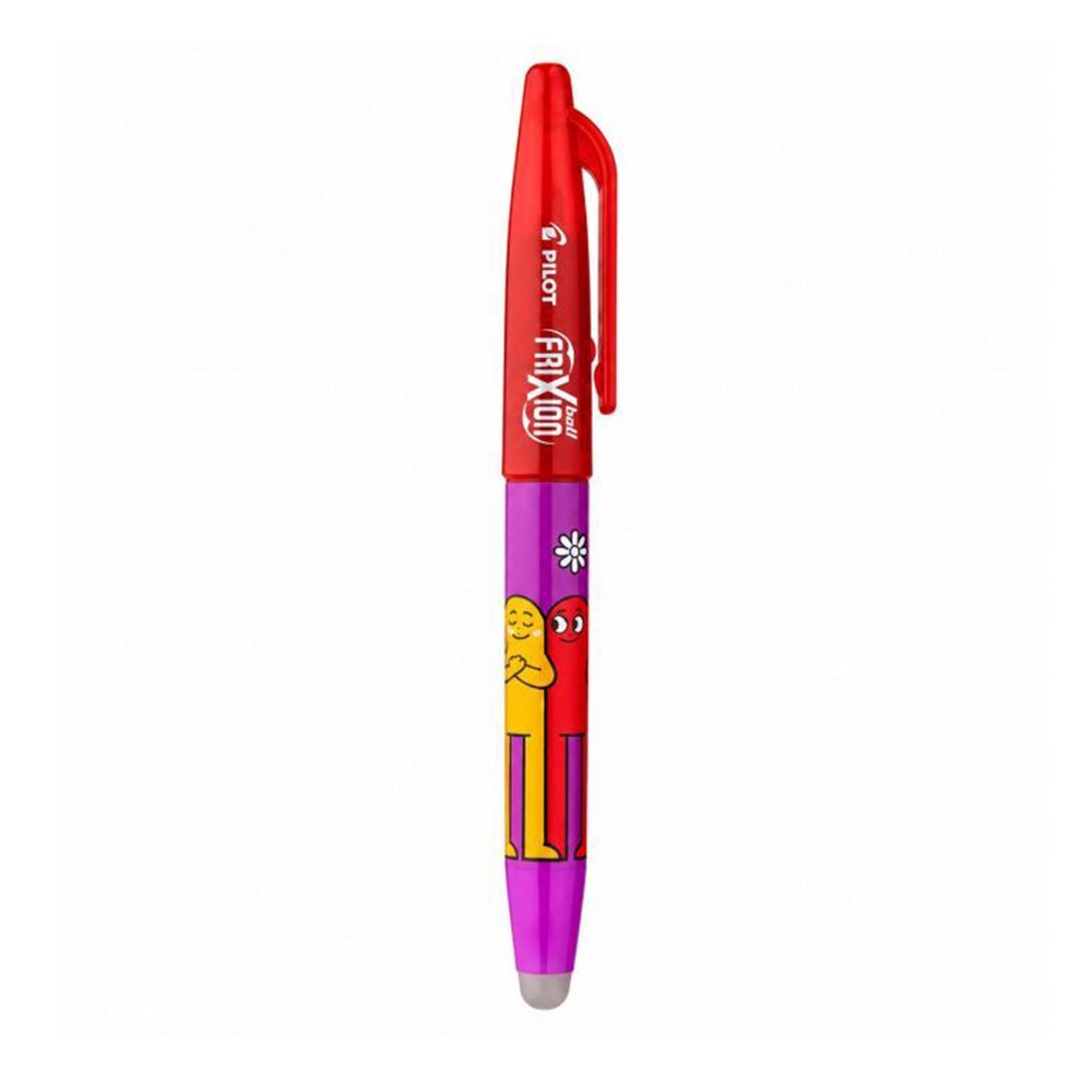 Pilot Στυλό Frixion Ball Best Friends Hug Μωβ με Κόκκινο Καπάκι Μπλε Μελάνι 0.7mm