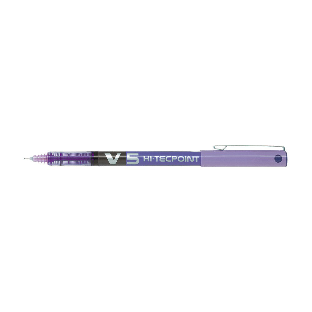 Pilot V5 Hi-Tecpoint Στυλό Υγρής Μελάνης Fine 0,5 mm Μωβ