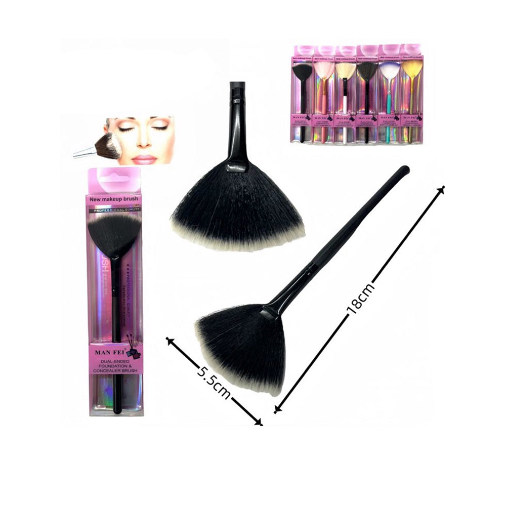 Πινέλο Μακιγιάζ 18χ5,5 εκ 6 Χρώματα - 1 Τμχ