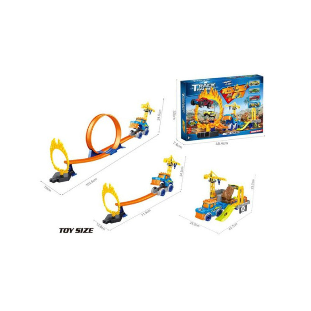 Πίστα Αυτοκινήτων Με 4 Οχήματα  50X33X8εκ