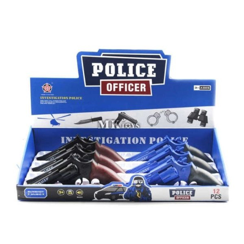 Αστυνομικό Πιστόλι με Μπαταρία και Ήχο σε 2 Χρώματα - 1 Τμχ