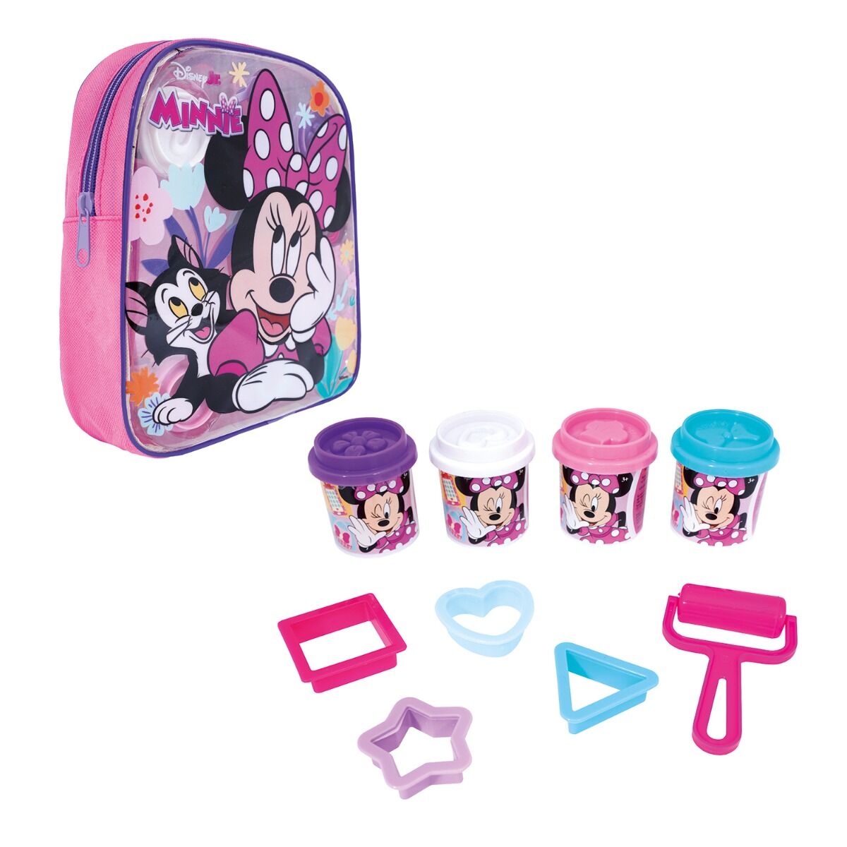 AS Πλαστελίνη Disney Minnie Τσάντα Πλάτης Με 4 Βαζάκια Καπάκια Καλουπάκια & 5 Εργαλεία 200gr Για 3+ Χρονών