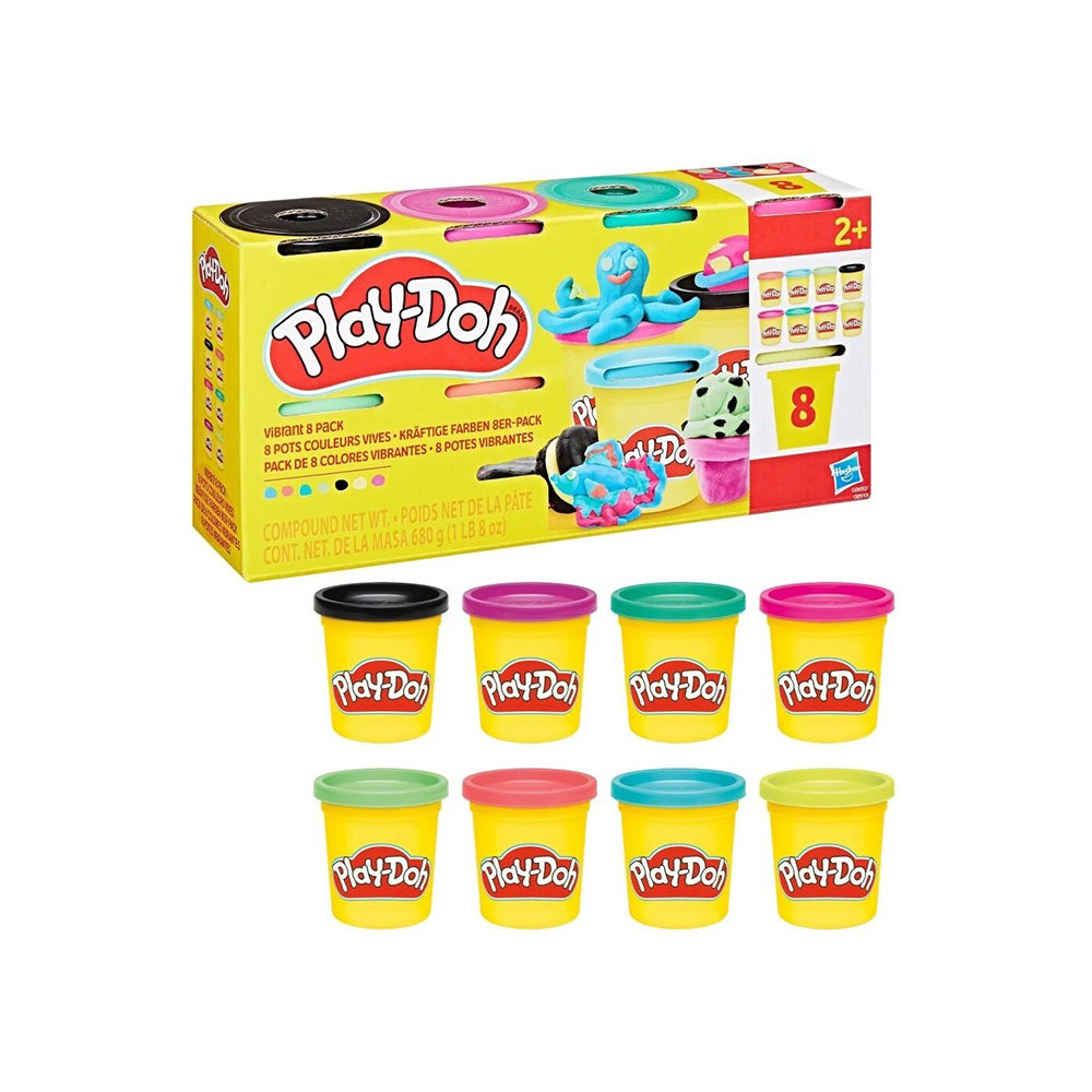 Hasbro Play-Doh Σετ 8 Βαζάκια Vibrant 