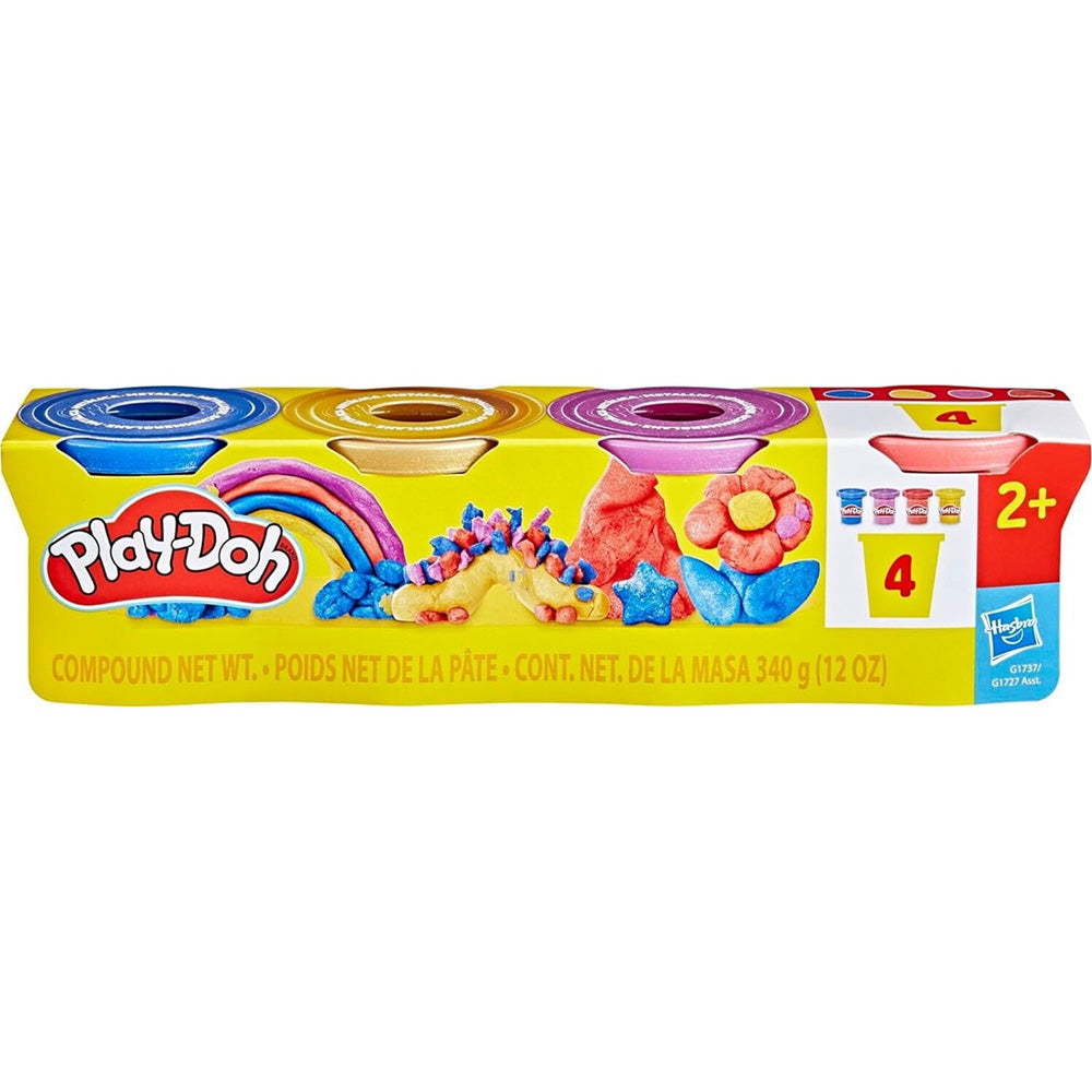 Hasbro Play-Doh 4 Metallic Shine Compound 
