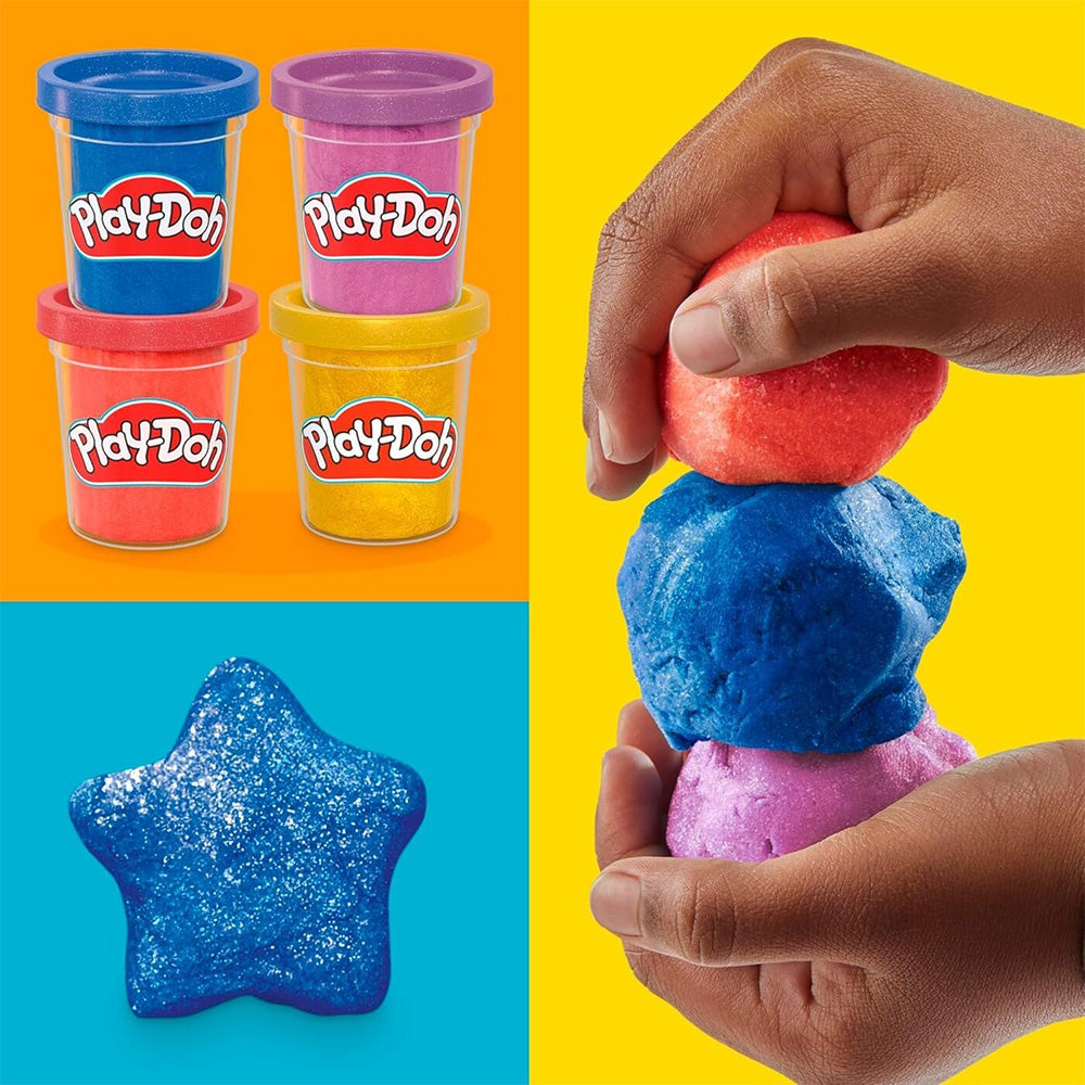 Hasbro Play-Doh 4 Metallic Shine Compound 