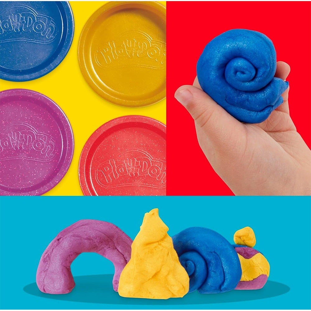 Hasbro Play-Doh 4 Metallic Shine Compound 