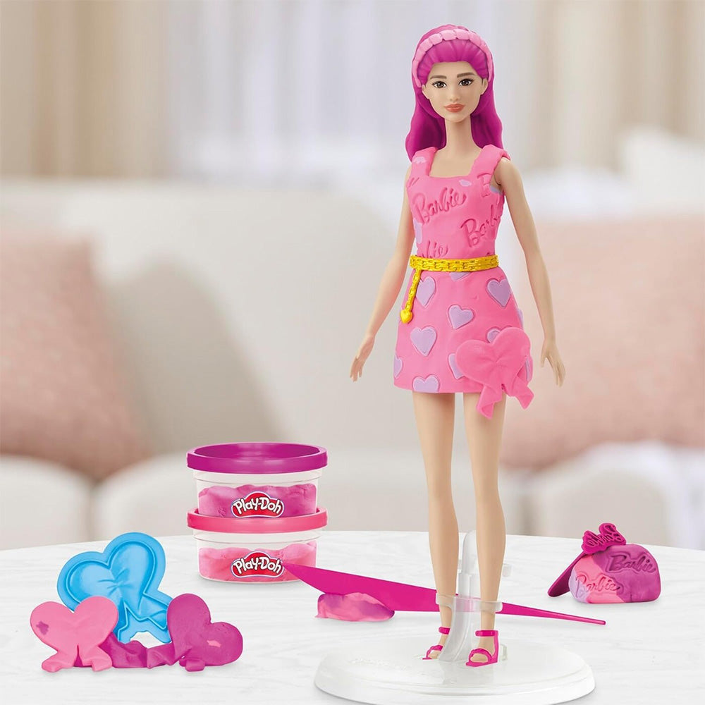 Hasbro Play-Doh Barbie Hearts And Hair Doll Set 