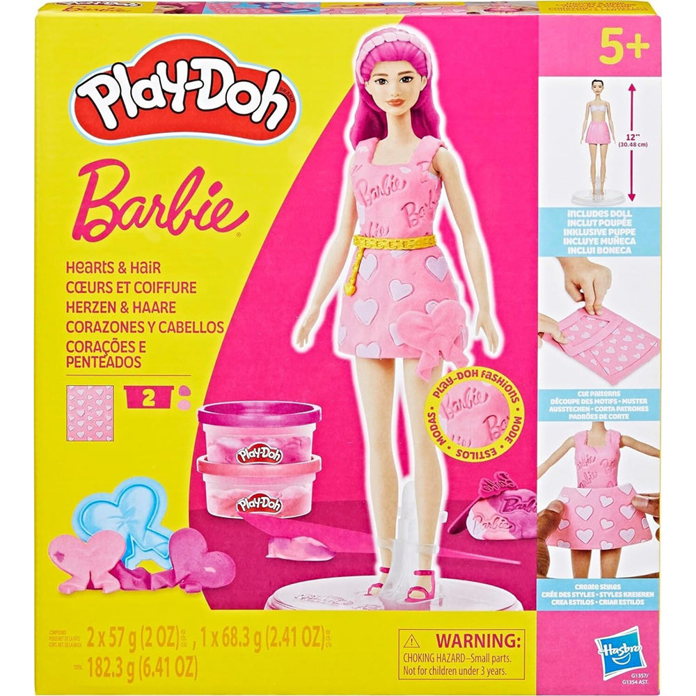 Hasbro Play-Doh Barbie Hearts And Hair Doll Set 