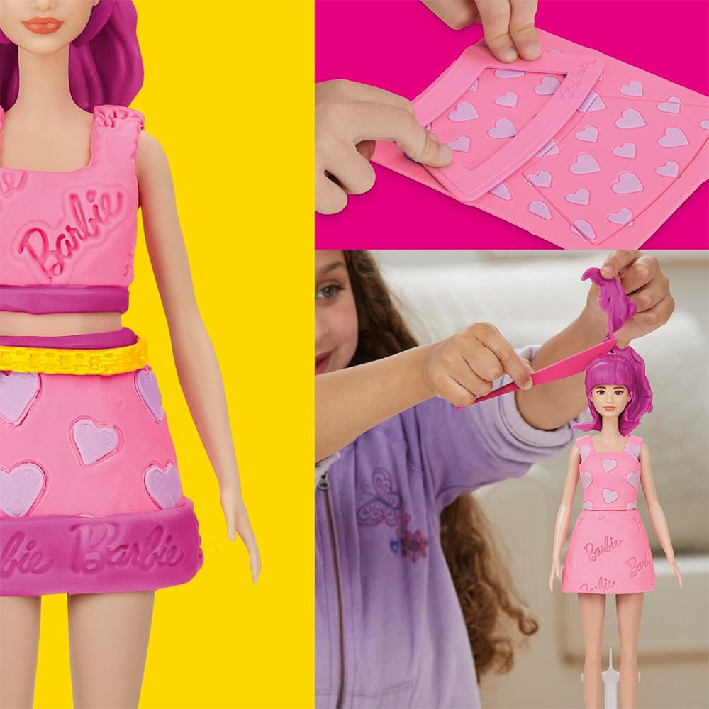 Hasbro Play-Doh Barbie Hearts And Hair Doll Set 
