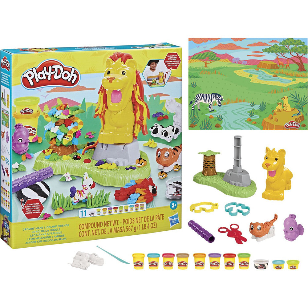 Hasbro Play-Doh Growin Mane And Friends Με 11 Βαζάκια Πλαστελίνη 