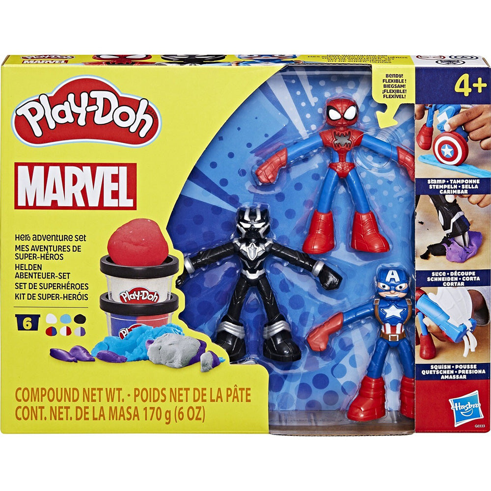 Hasbro Play-Doh Marvel Hero Adventure Set Με 3 Φιγούρες 