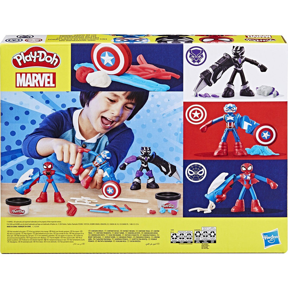 Hasbro Play-Doh Marvel Hero Adventure Set Με 3 Φιγούρες 