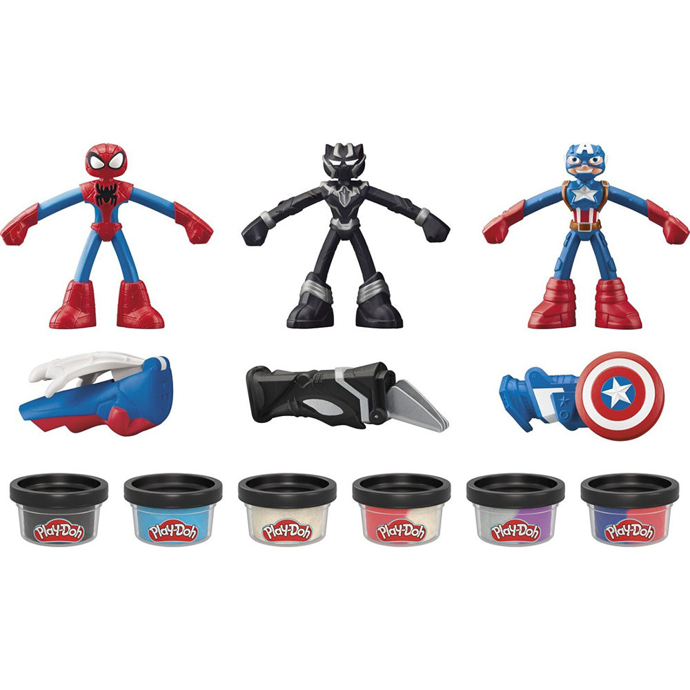 Hasbro Play-Doh Marvel Hero Adventure Set Με 3 Φιγούρες 