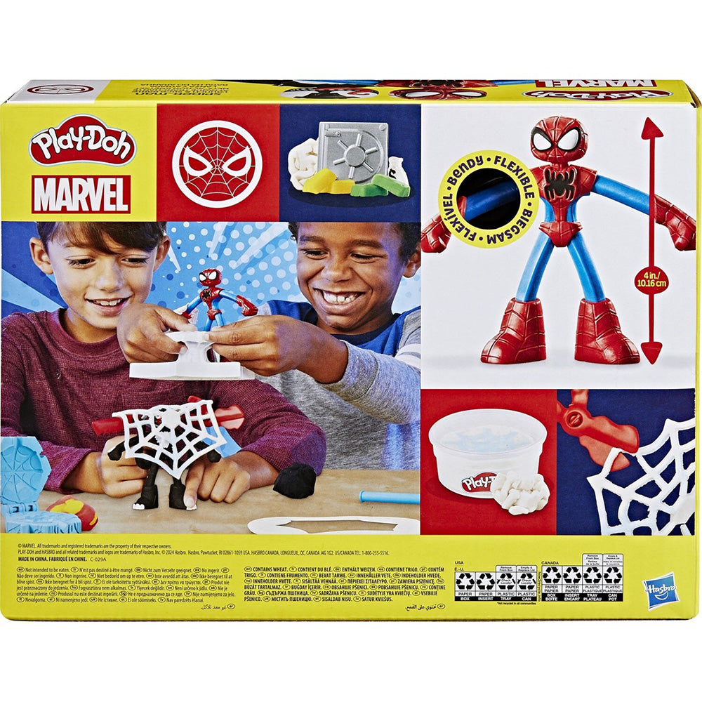 Hasbro Play-Doh Marvel Spiderman Launch And Suce Battle Με 2 Φιγούρες Δράσης 