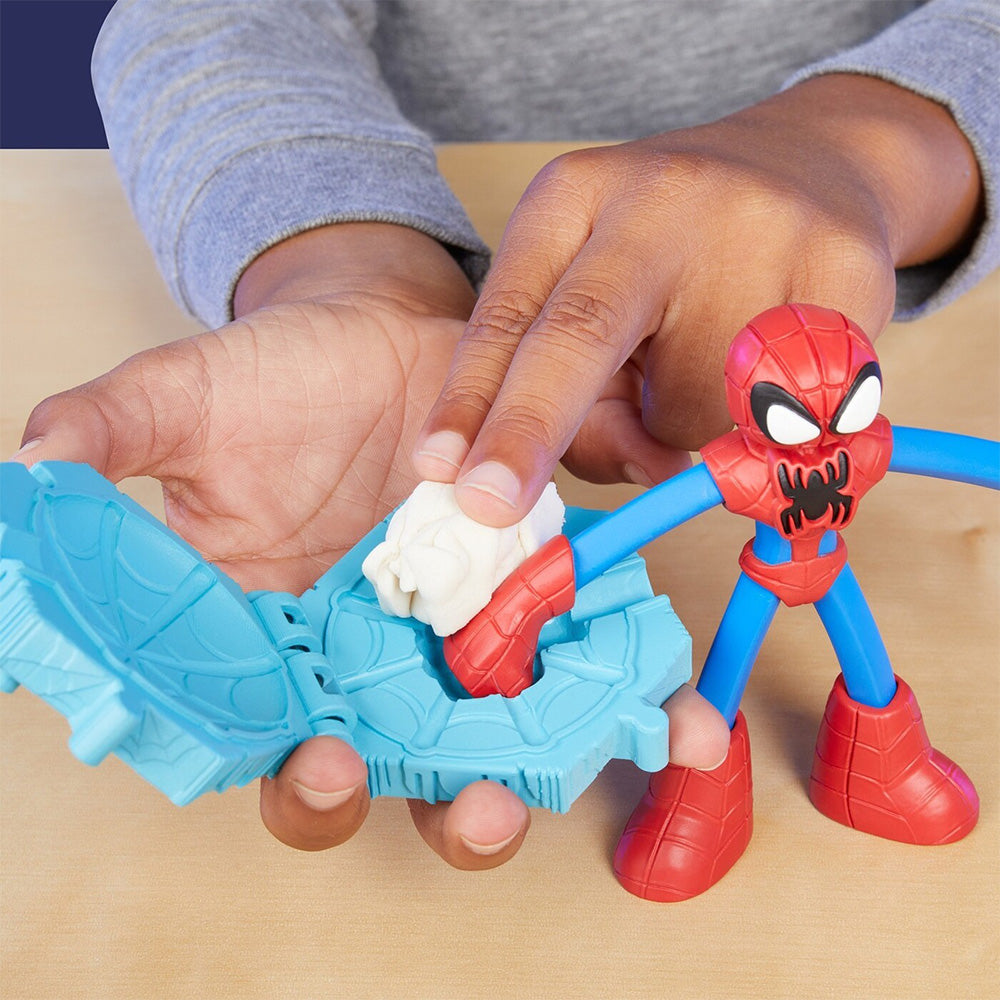 Hasbro Play-Doh Marvel Spiderman Launch And Suce Battle Με 2 Φιγούρες Δράσης 