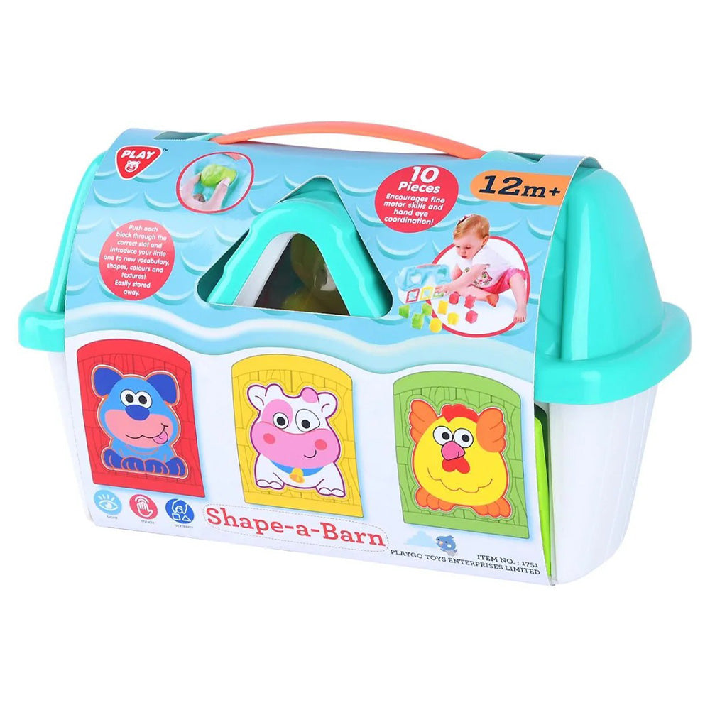 Playgo Shape Barn Στάβλος 10 Τμχ 