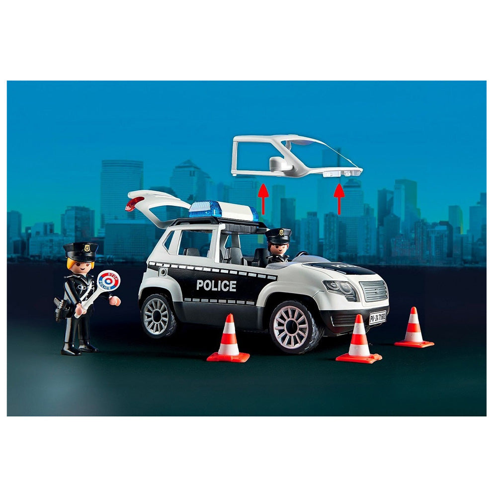 71602 Playmobil Action Heroes Αστυνομικό Τμήμα Με Περιπολικό Και Ελικόπτερο 