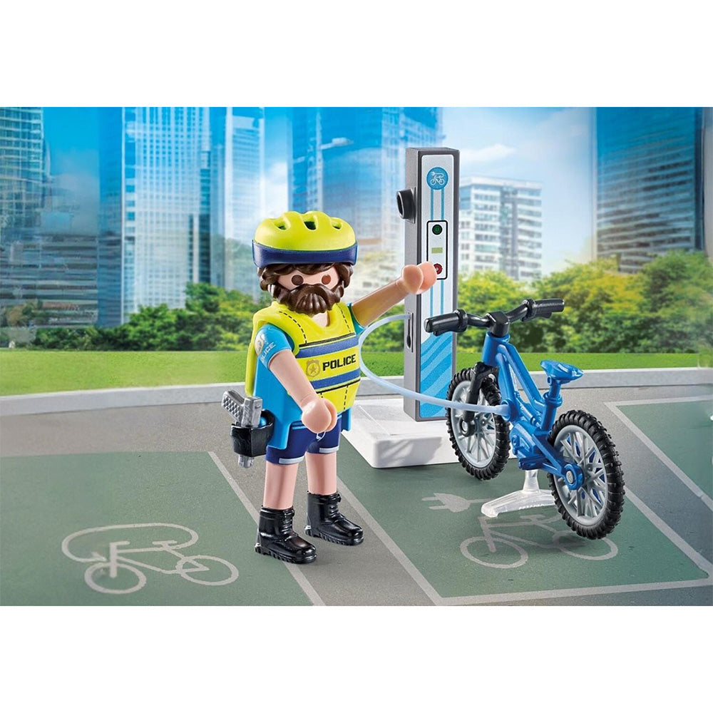 71732 Playmobil Action Heroes Αστυνόμος Με Ηλεκτρικό Ποδήλατο 