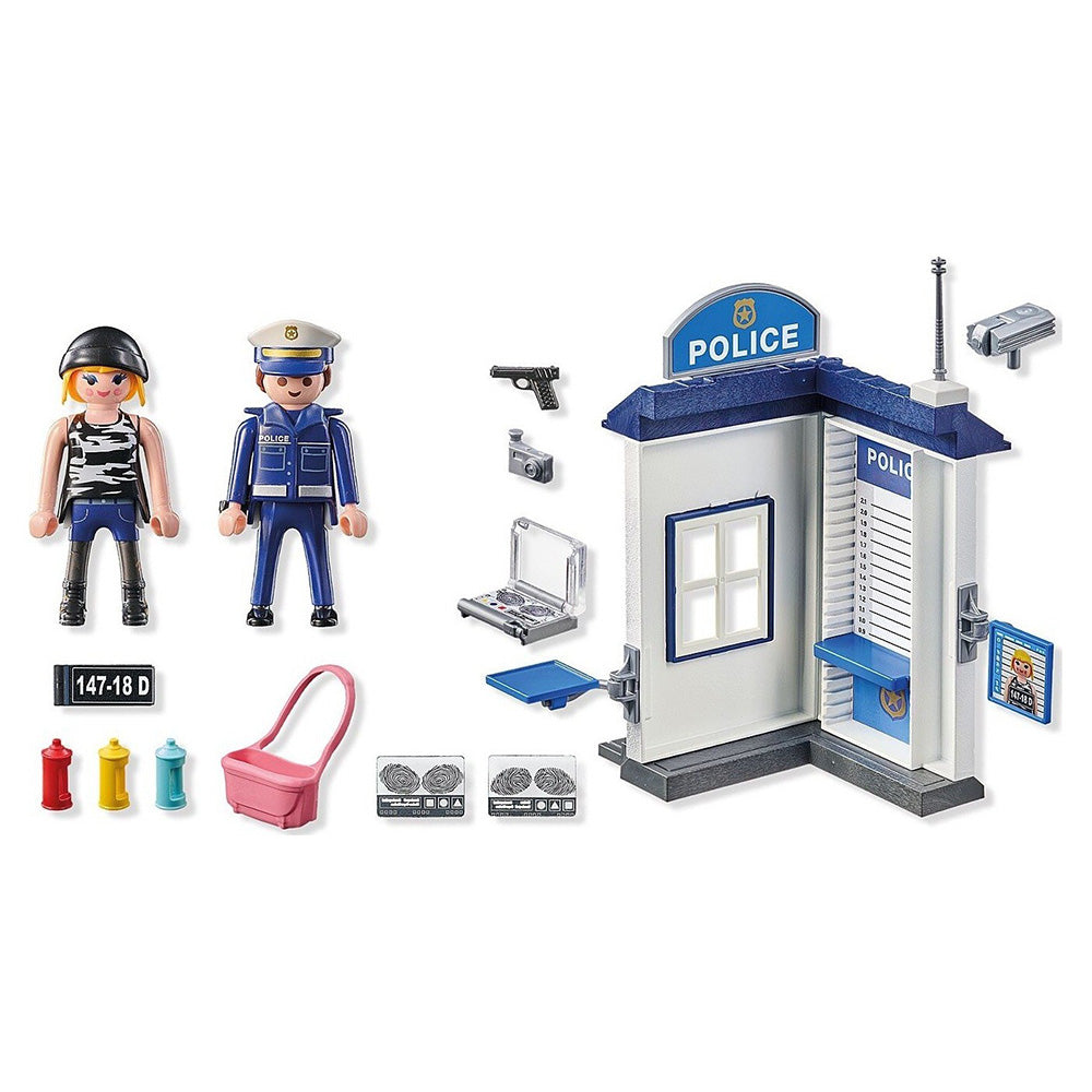 71733 Playmobil Action Heroes Starter Pack Δωμάτιο Εξακρίβωσης Στοιχείων Συλληφθέντων 
