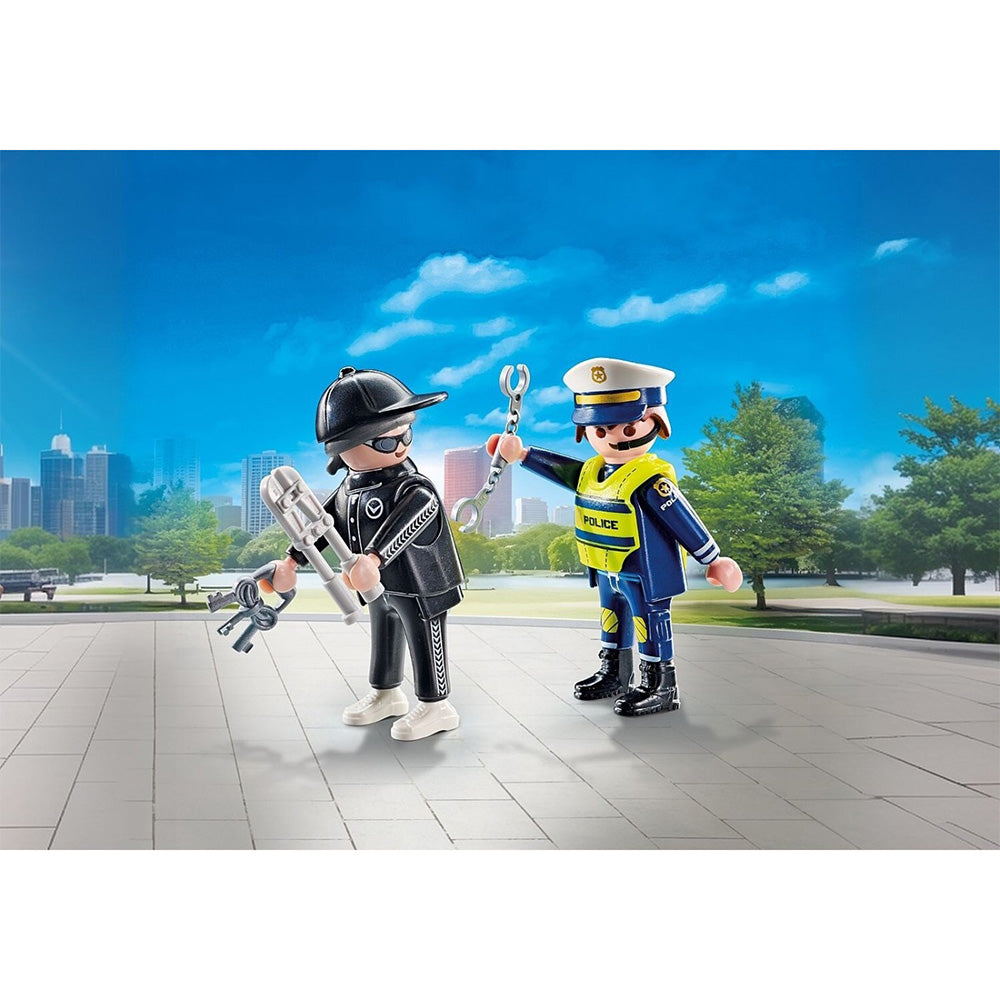 71804 Playmobil Duo Pack Αστυνόμος Και Διαρρήκτης 